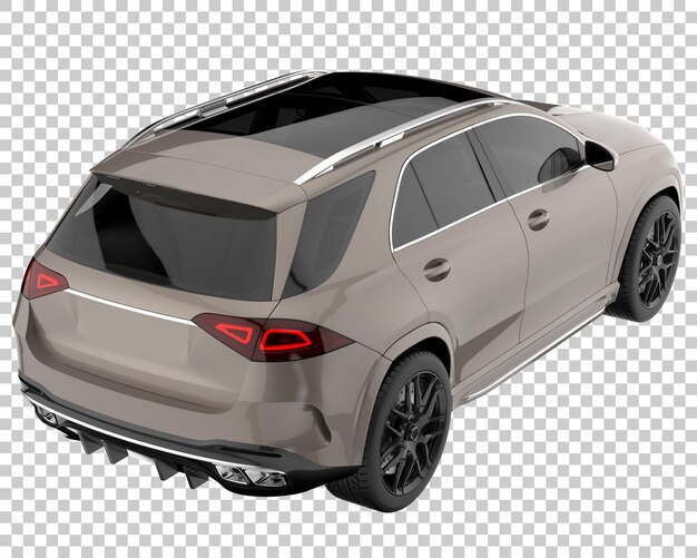 Suv auf transparentem hintergrund. 3d-rendering - abbildung