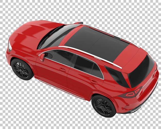 SUV auf transparentem Hintergrund. 3D-Rendering - Abbildung