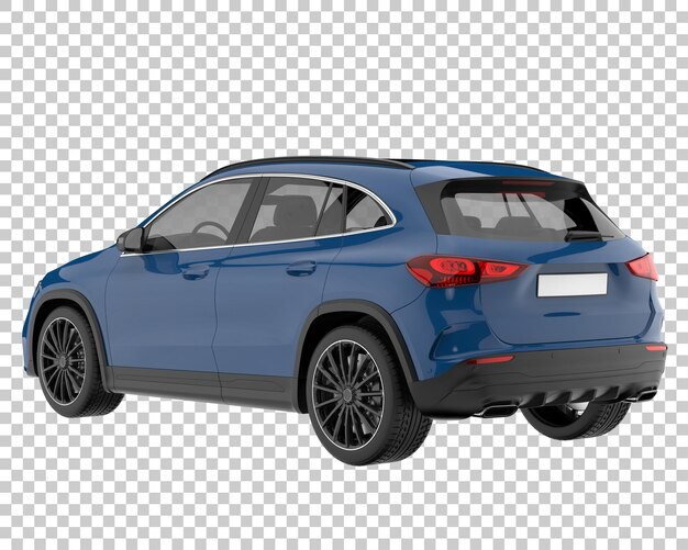 SUV auf transparentem Hintergrund. 3D-Rendering - Abbildung