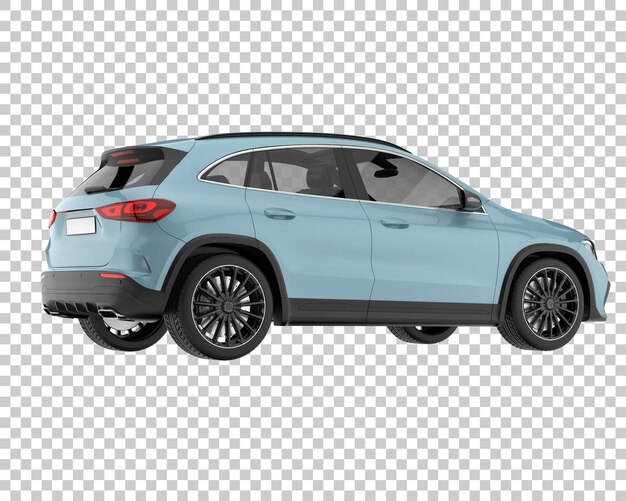 Suv auf transparentem hintergrund. 3d-rendering - abbildung