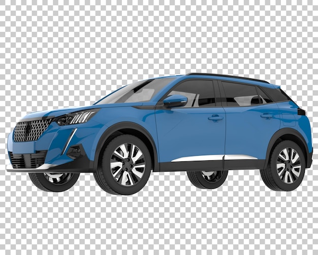 Suv auf transparentem hintergrund. 3d-rendering - abbildung