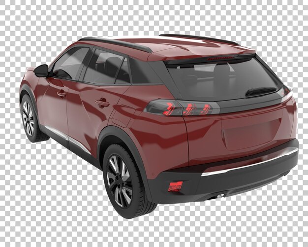 Suv auf transparentem hintergrund. 3d-rendering - abbildung