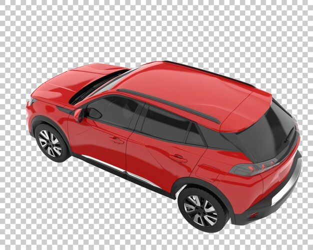 Suv auf transparentem hintergrund. 3d-rendering - abbildung