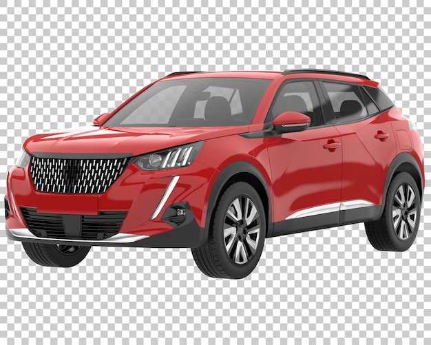 SUV auf transparentem Hintergrund. 3D-Rendering - Abbildung