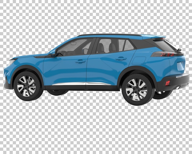 SUV auf transparentem Hintergrund. 3D-Rendering - Abbildung