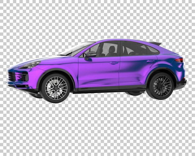 Suv auf transparentem hintergrund. 3d-rendering - abbildung