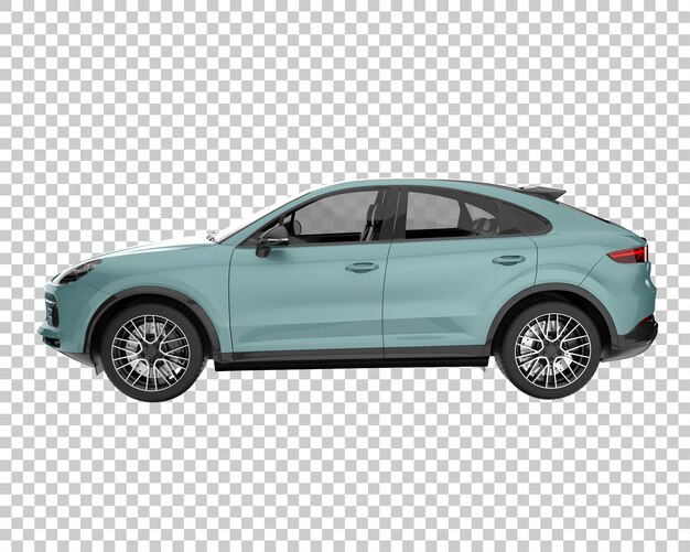 Suv auf transparentem hintergrund. 3d-rendering - abbildung