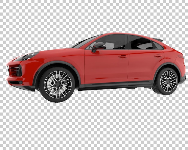 SUV auf transparentem Hintergrund. 3D-Rendering - Abbildung