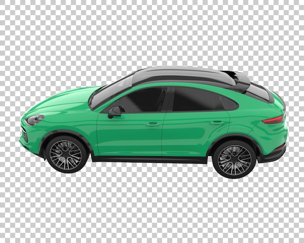 SUV auf transparentem Hintergrund. 3D-Rendering - Abbildung