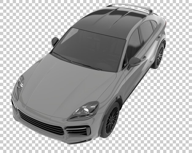 Suv auf transparentem hintergrund. 3d-rendering - abbildung