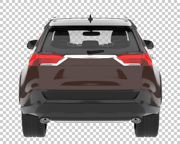 Suv auf transparentem hintergrund. 3d-rendering - abbildung