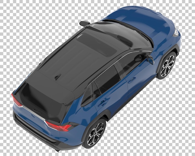 SUV auf transparentem Hintergrund. 3D-Rendering - Abbildung