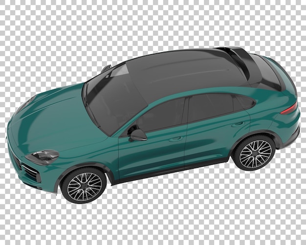 SUV auf transparentem Hintergrund. 3D-Rendering - Abbildung