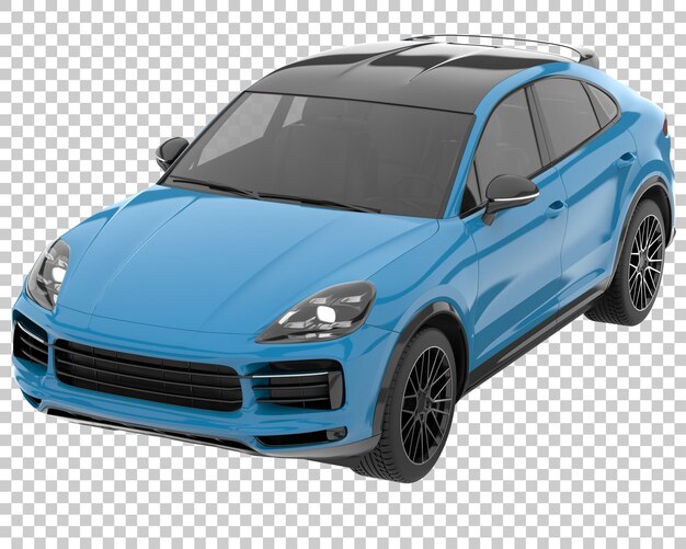 SUV auf transparentem Hintergrund. 3D-Rendering - Abbildung
