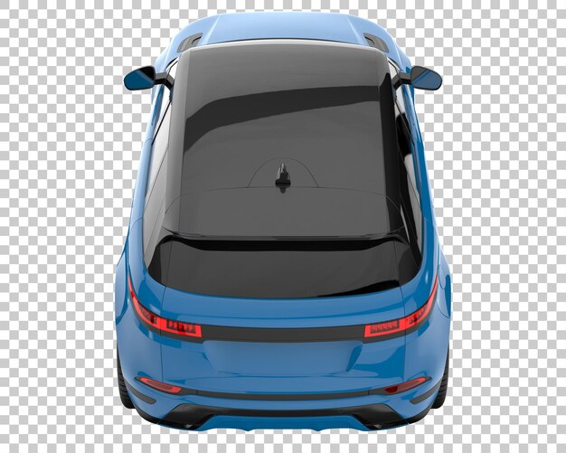 SUV auf transparentem Hintergrund. 3D-Rendering - Abbildung