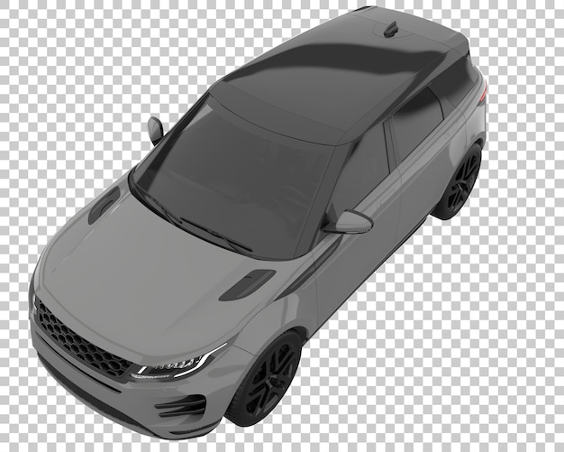 Suv auf transparentem hintergrund. 3d-rendering - abbildung