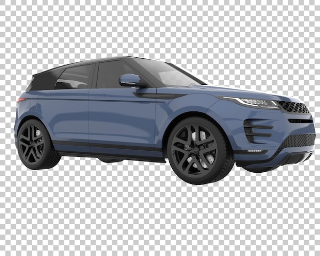 SUV auf transparentem Hintergrund. 3D-Rendering - Abbildung