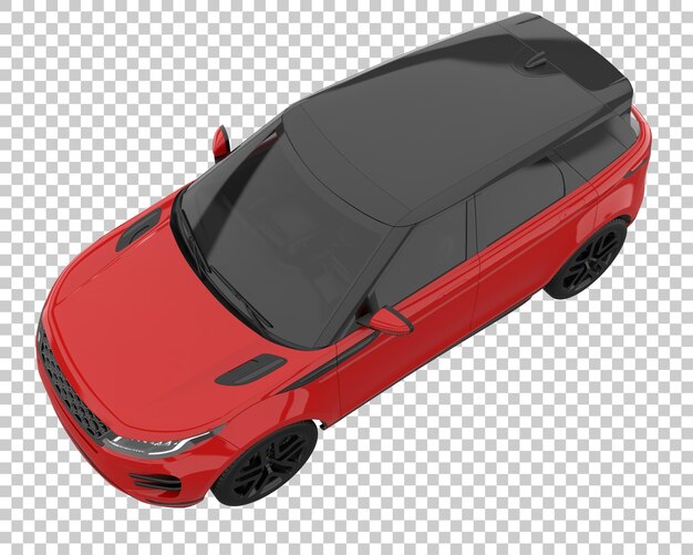 SUV auf transparentem Hintergrund. 3D-Rendering - Abbildung