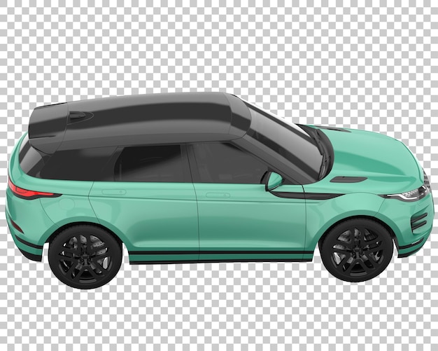 Suv auf transparentem hintergrund. 3d-rendering - abbildung