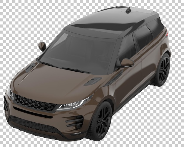SUV auf transparentem Hintergrund. 3D-Rendering - Abbildung
