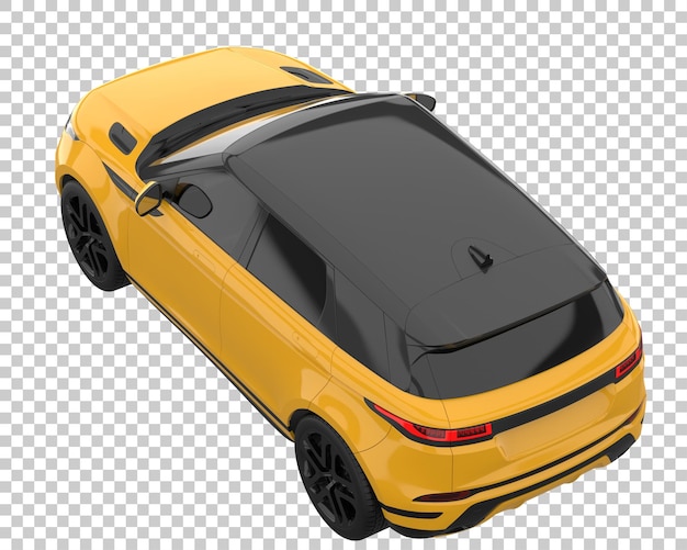 Suv auf transparentem hintergrund. 3d-rendering - abbildung