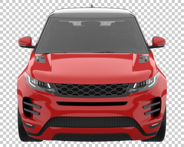 SUV auf transparentem Hintergrund. 3D-Rendering - Abbildung
