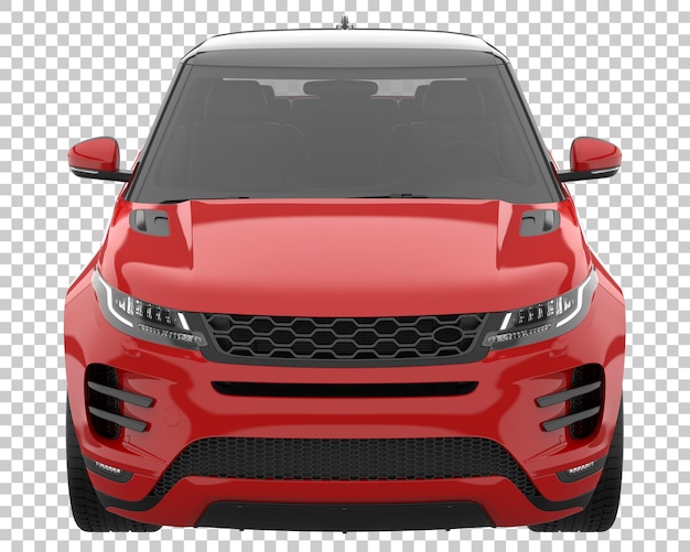 Suv auf transparentem hintergrund. 3d-rendering - abbildung