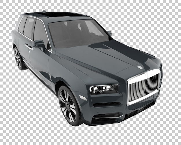 SUV auf transparentem Hintergrund. 3D-Rendering - Abbildung