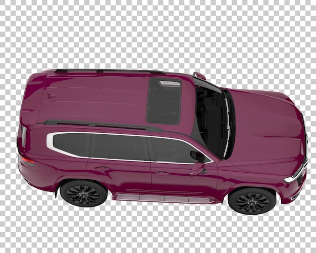 PSD suv auf transparentem hintergrund. 3d-rendering - abbildung