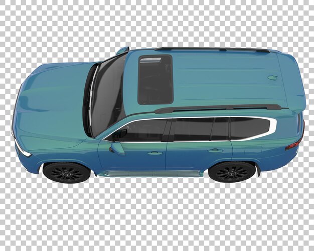 Suv auf transparentem hintergrund. 3d-rendering - abbildung