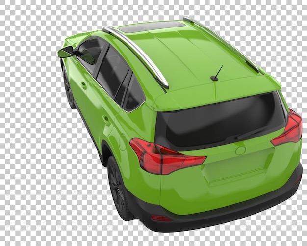 Suv auf transparentem hintergrund. 3d-rendering - abbildung