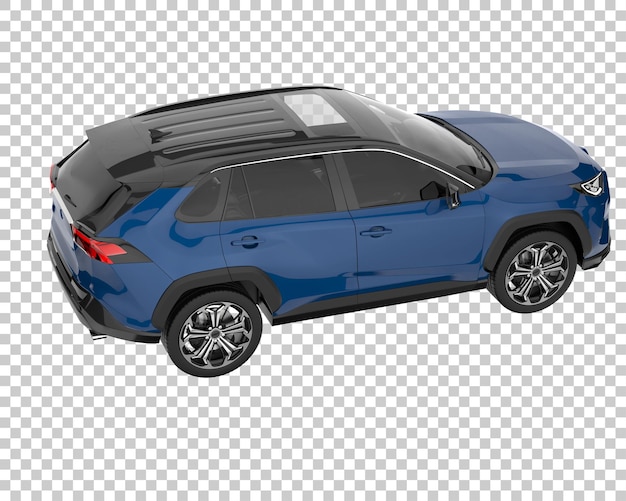 Suv auf transparentem hintergrund. 3d-rendering - abbildung