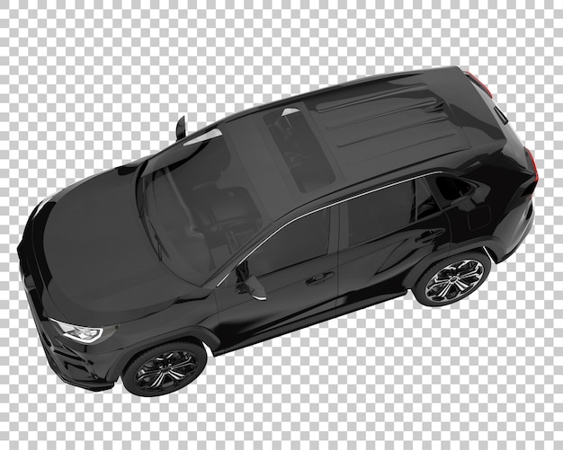 Suv auf transparentem hintergrund. 3d-rendering - abbildung