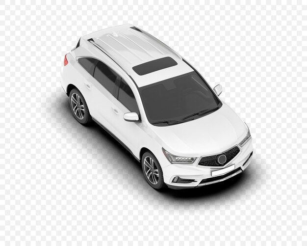 El SUV blanco de la parte superior del coche