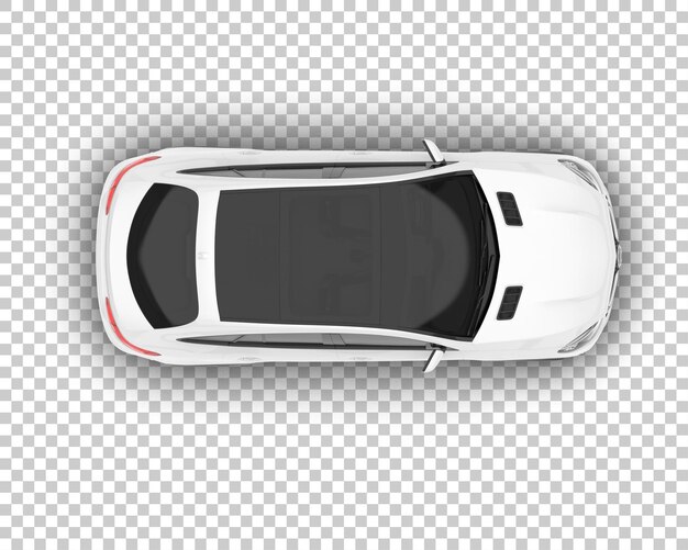 SUV blanco realista sobre fondo transparente Ilustración de renderizado 3d