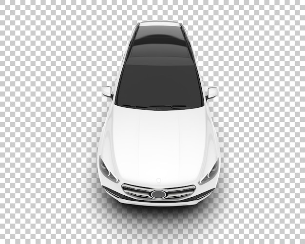 SUV blanco realista sobre fondo transparente Ilustración de renderizado 3d