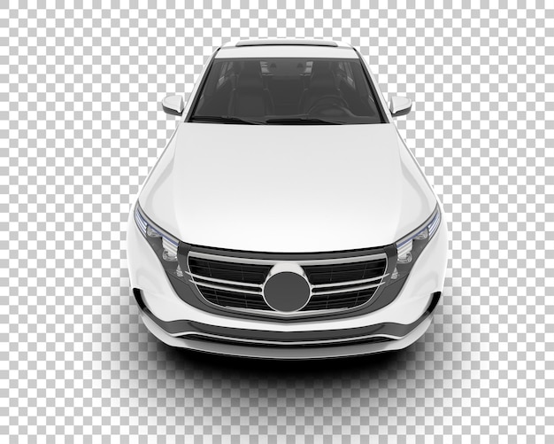 SUV blanco realista sobre fondo transparente Ilustración de renderizado 3d