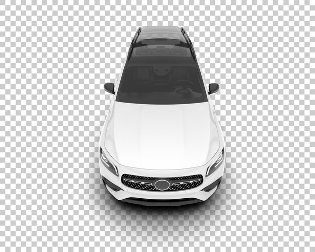SUV blanco realista sobre fondo transparente Ilustración de renderizado 3d