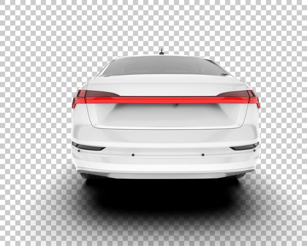 SUV blanco realista sobre fondo transparente Ilustración de renderizado 3d