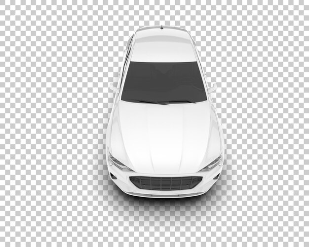 SUV blanco realista sobre fondo transparente Ilustración de renderizado 3d