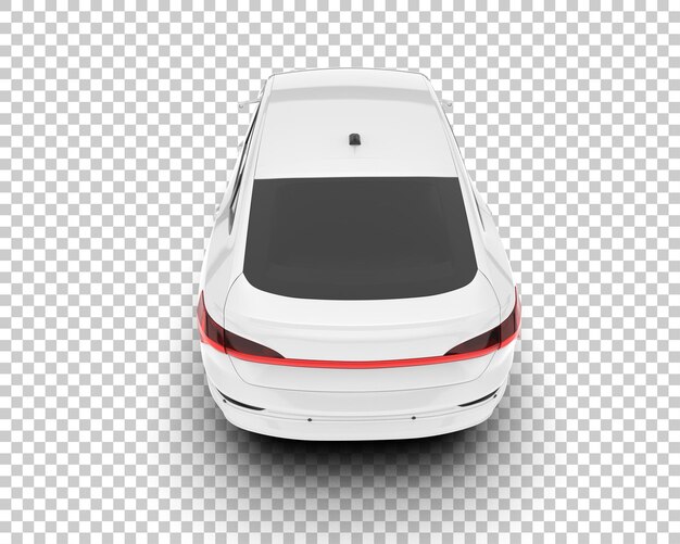 SUV blanco realista sobre fondo transparente Ilustración de renderizado 3d