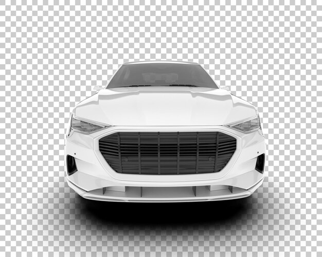 SUV blanco realista sobre fondo transparente Ilustración de renderizado 3d
