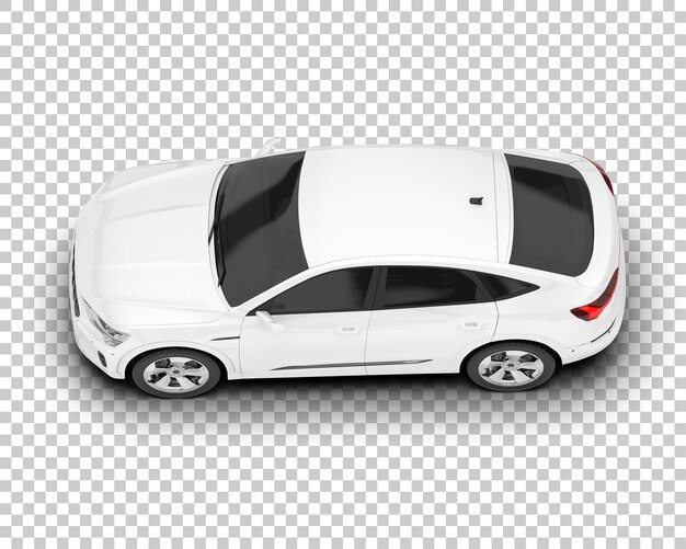 SUV blanco realista sobre fondo transparente Ilustración de renderizado 3d