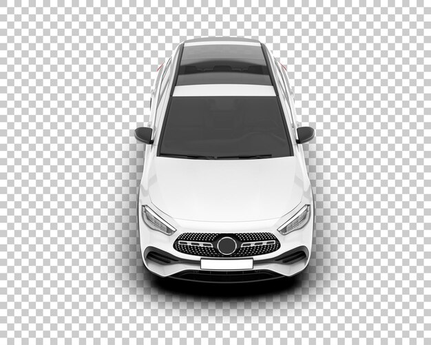 SUV blanco realista sobre fondo transparente Ilustración de renderizado 3d