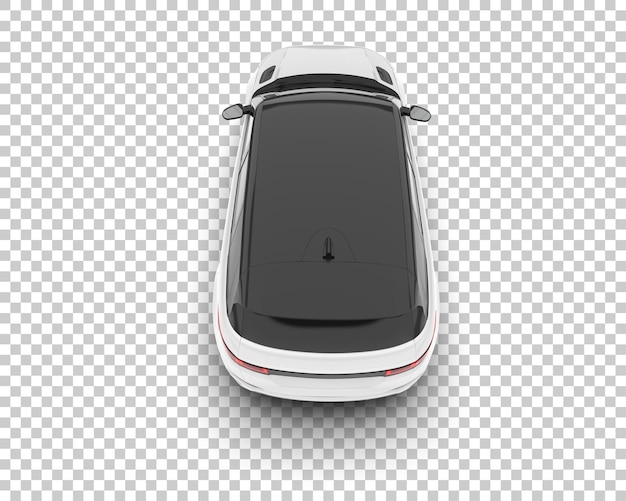 SUV blanco realista sobre fondo transparente Ilustración de renderizado 3d