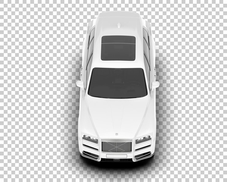 PSD suv blanco realista sobre fondo transparente ilustración de renderizado 3d