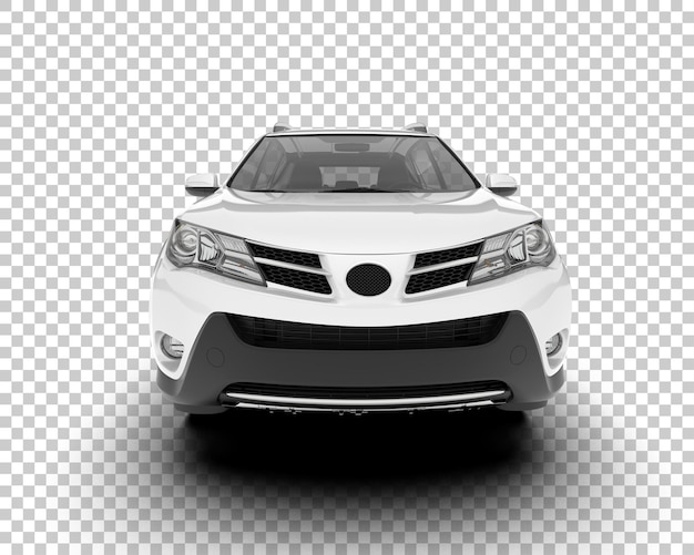 SUV blanco realista sobre fondo transparente Ilustración de renderizado 3d