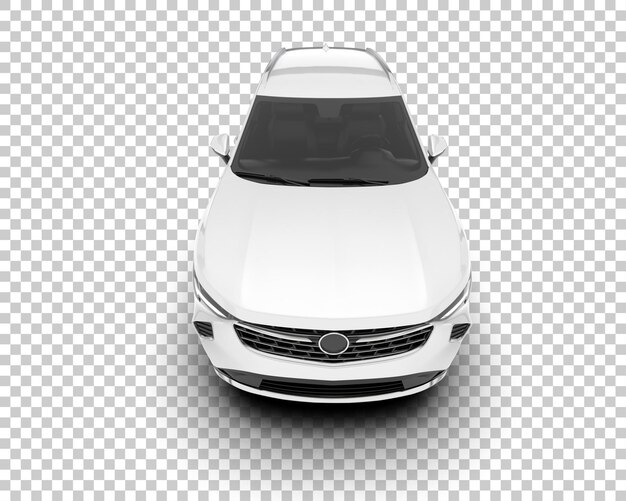SUV blanco realista sobre fondo transparente Ilustración de renderizado 3d