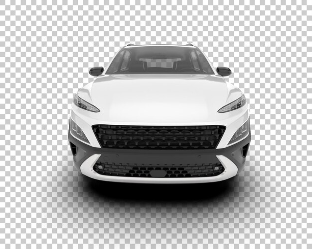 SUV blanco realista sobre fondo transparente Ilustración de renderizado 3d