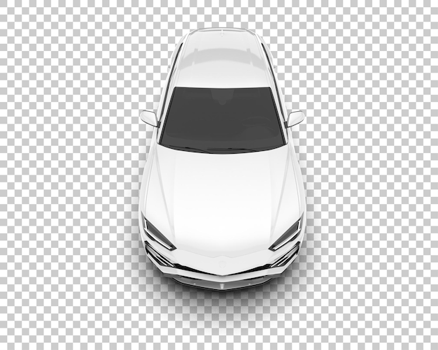 SUV blanco realista sobre fondo transparente Ilustración de renderizado 3d